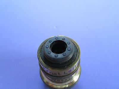 VINTAGE LEITZ WETZLAR BRASS MICROSCOPE PART OBJECTIVE WITHOUT OPTICS BIOL AS IS