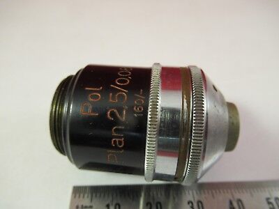 ZEISS GERMANY OBJECTIVE 2.5X 160/ POLAR POLARIZER MICROSCOPE PART OPTICS 46-A-14