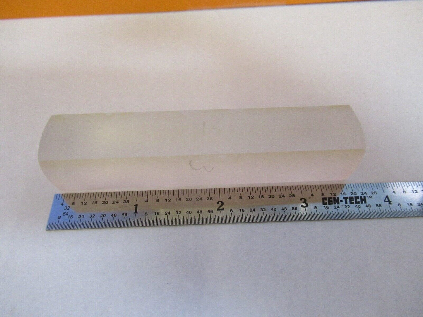 OPTICAL LONG BI CONVEX BAR GLASS LENS RARE LASER OPTICS AS PICTURED &27-A-56