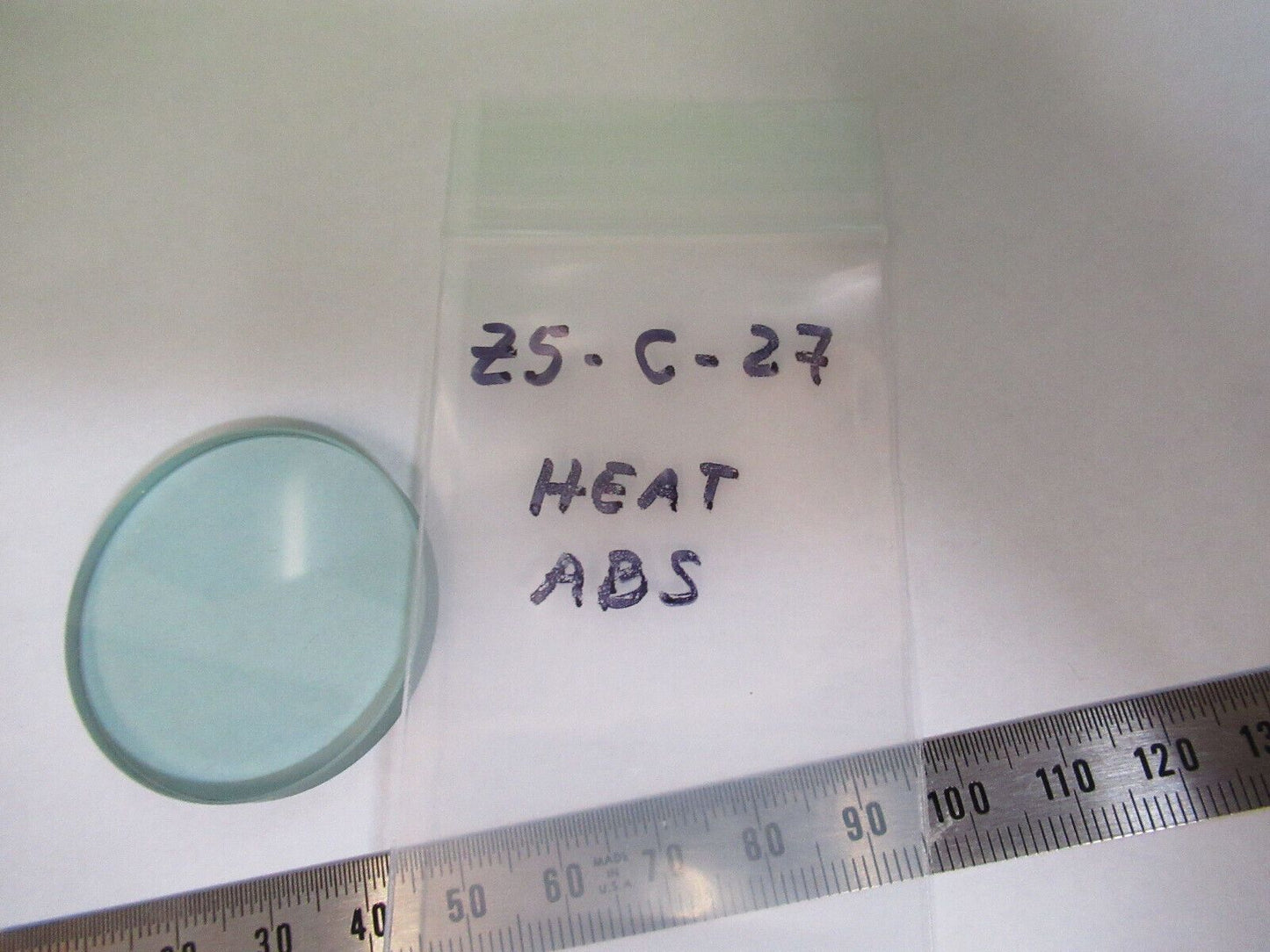 OPTICAL GLASS FILTER HEAT ABSORBING LENS OPTICS AS PICTURED Z5-C-27