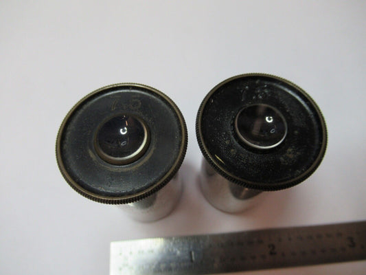 BAUSCH LOMB 7.5 ANTIQUE EYEPIECE PAIR LENS MICROSCOPE PART AS PICTURED &3-FT-X56