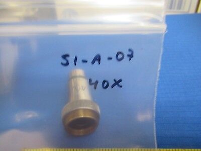 VICKERS UK ENGLAND OBJECTIVE 40X MICROSCOPE PART OPTICS AS PICTURED &S1-A-07