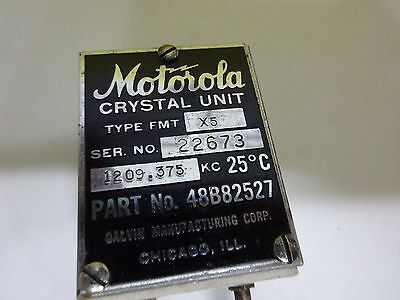 ANTIQUE QUARTZ RADIO CRYSTAL U.S. 1944 MOTOROLA WWII FREQUENCY CONTROL #W7-56