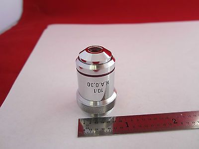 MICROSCOPE PART OBJECTIVE GERMANY ACHROMAT OPTICS 10X  BIN #7C