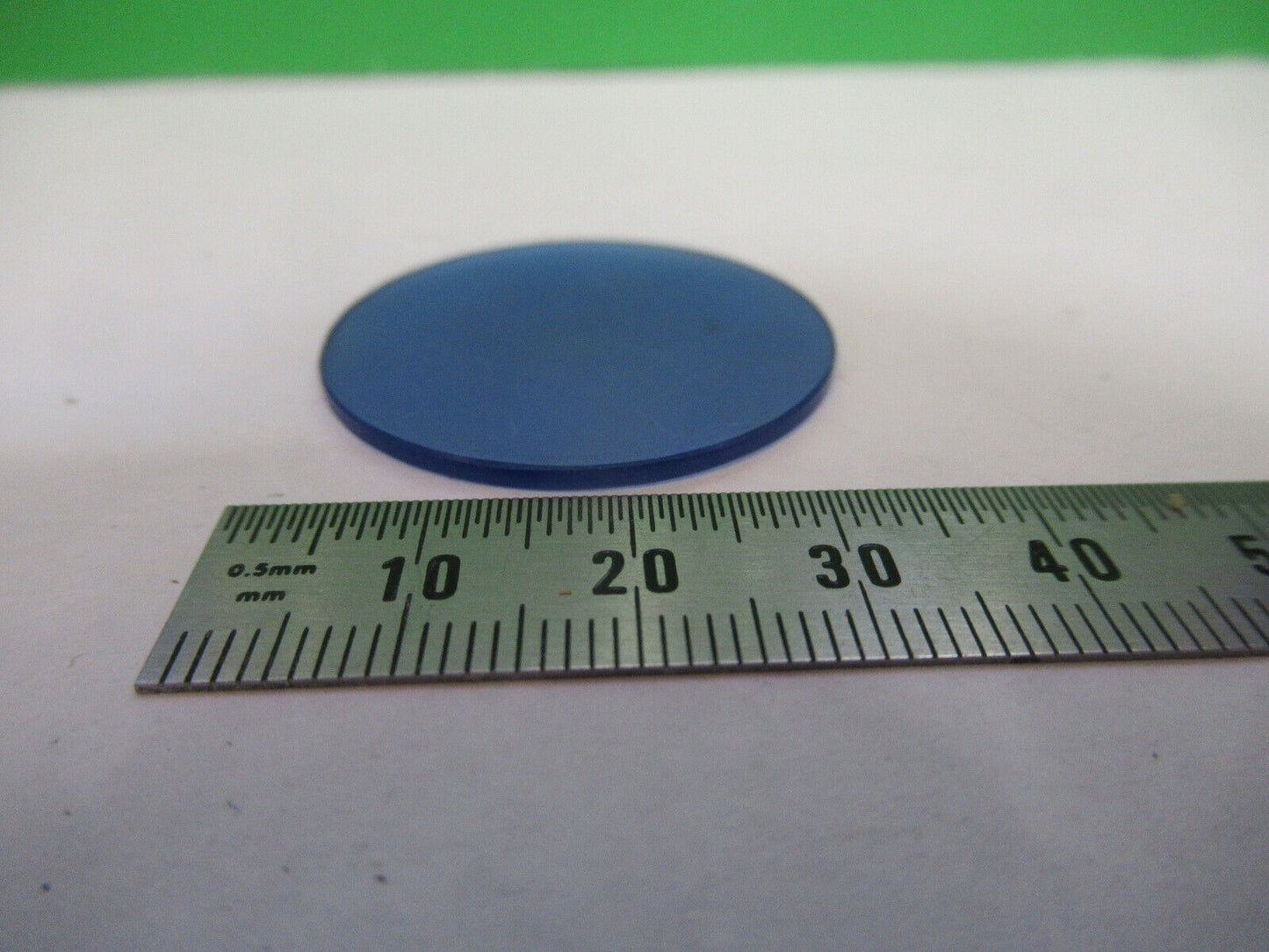 CARL ZEISS GERMANY BLUE GLASS FILTER OPTICS MICROSCOPE PART AS PICTURED F3-B-18