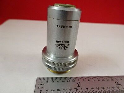 MICROSCOPE PART LEITZ WETZLAR OBJECTIVE 10X OPTICS AS IS B#S4-A-12