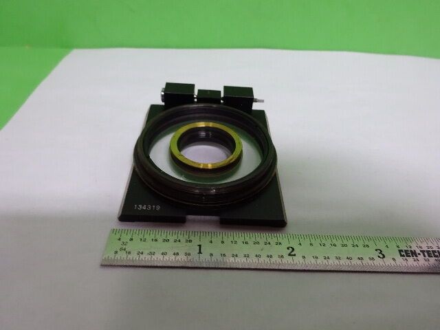 MICROSCOPE PART ZEISS POLARIZER OBJECTIVE HOLDER POL OPTICS AS IS #AQ-08