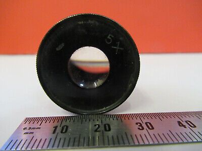 ANTIQUE BAUSCH LOMB  5X EYEPIECE LENS OPTIC MICROSCOPE PART AS PICTURED &8Z-A-57