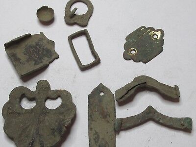 ANTIQUE BRASS BRONZE LOT MEDIEVAL ??? from EUROPE BOG FIND AS PICTURED &3-DT-09