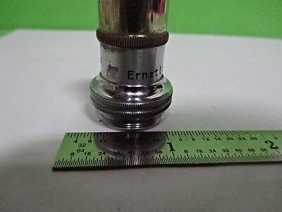 MICROSCOPE PART VINTAGE OBJECTIVE LEITZ GERMANY 10X 3 OPTICS AS IS #B2-M-09