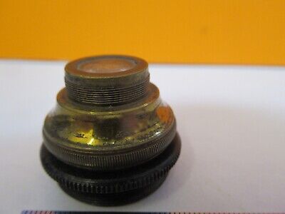 ANTIQUE BRASS UNKNOWN INCOMPLETE OBJECTIVE MICROSCOPE PART AS PICTURED &7B-B-25