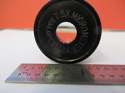 ANTIQUE BAUSCH LOMB EYEPIECE 7.5X MICROMETER MICROSCOPE PART AS PIC #H6-A-41