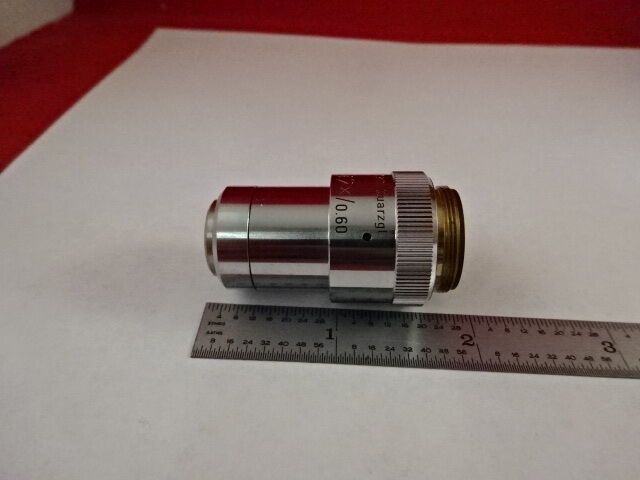 MICROSCOPE PART OBJECTIVE LEITZ GERMANY QUARTZ 32X OPTICS AS IS #F2-A-8