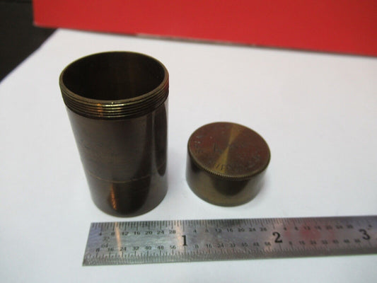 EMPTY SPENCER BRASS CAN ANTIQUE OBJECTIVE MICROSCOPE PART AS PICTURED &H6-A-37