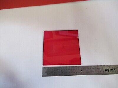 OPTICAL GLASS RED FILTER OPTICS 610nm AS PICTURED &3-FT-X14