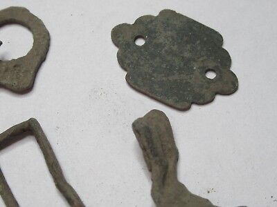 ANTIQUE BRASS BRONZE LOT MEDIEVAL ??? from EUROPE BOG FIND AS PICTURED &3-DT-09