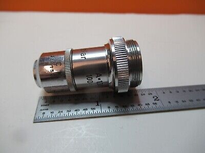 ANTIQUE OBJECTIVE LEITZ 100X /170 OPTICS MICROSCOPE PART AS PICTURED &16-B-75