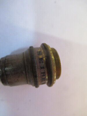 ANTIQUE BRASS RARE SEIBERT OBJECTIVE MICROSCOPE PART AS PICTURED 4B-FT-21