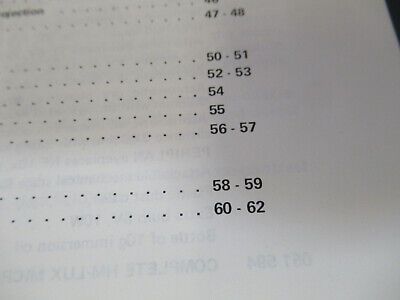 ORIGINAL BOOKLET LEITZ WETZLAR GERMANY PRICELIST MICROSCOPE PART AS PICTURED W3