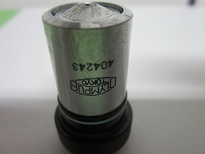 MICROSCOPE OBJECTIVE OLYMPUS FOR PARTS MPLAN 100X PUSHED IN OPTICS BIN#5K-H-21