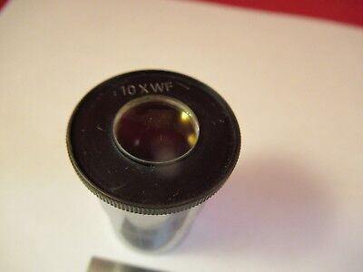 UNKNOWN MAKER 10X WF OCULAR EYEPIECE OPTICS MICROSCOPE PART AS PICTURED &66-A-81