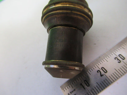 ANTIQUE BAUSCH LOMB BRASS OBJECTIVE 16mm MICROSCOPE PART AS PICTURED #R9-B-18