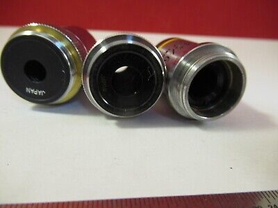 LOT ASSORTED OBJECTIVES MICROSCOPE PART OPTICS AS PICTURED &1E-B-14