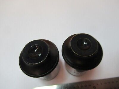 PAIR SPENCER 10X ANTIQUE EYEPIECES OPTICS MICROSCOPE PART AS PICTURED &W8-A-29