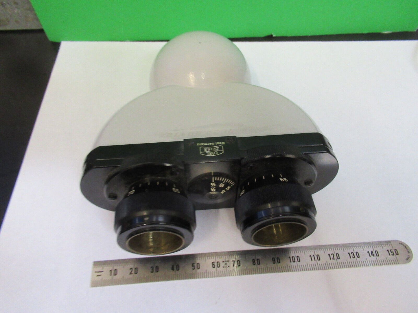 MICROSCOPE PART OPTICAL ZEISS GERMANY BINOCULAR HEAD OPTICS AS PIC #G2-A-64