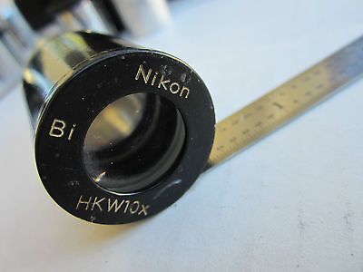 OPTICAL MICROSCOPE PART EYEPIECE NIKON JAPAN HKW10X BI OPTICS DWR#02