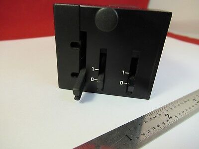 LEICA DMR GERMANY IRIS DIAPHRAGM BLOCK 505001 SLIDE MICROSCOPE PART &A4-FT-79