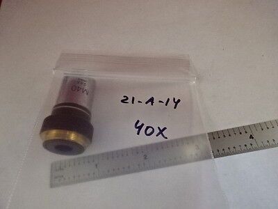 MIKROSKOPTEIL OLYMPUS JAPAN OBJECTIVE M40 40X OPTICS AS IS #21-A-14