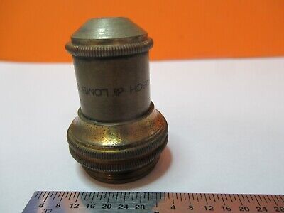 ANTIQUE BRASS BAUSCH LOMB 16mm OBJECTIVE MICROSCOPE PART AS PICTURED &W8-A-49