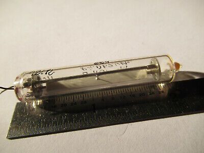 ANTIQUE QUARTZ RADIO CRYSTAL RUSSIAN GLASS HOLDER FREQUENCY CONTROL #F4-A-80