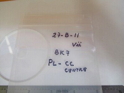 OPTICAL BK7 GLASSROUND PL-CC CENTRE LENS MIL-SPEC OPTICS AS PICTURED &27-B-11