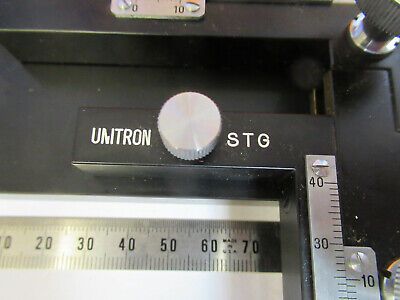 UNITRON JAPAN XY STAGE BRASS HEAVY TABLE MICROSCOPE PART AS PICTURED #P4-B-27