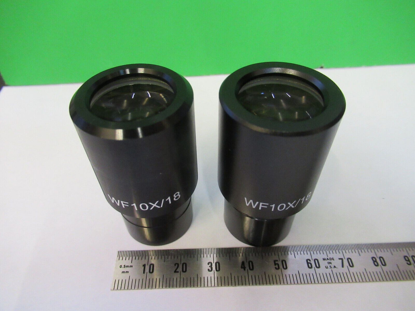 EYEPIECE OCULAR  GENERIC PAIR WF 10X/18 MICROSCOPE PART AS PICTURED &R3-B-16