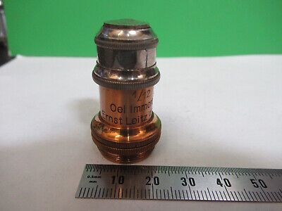 ANTIQUE ERNST LEITZ 100X 1/12 OBJECTIVE MICROSCOPE PART AS PICTURED Z1-A-55