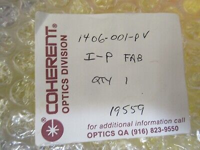 OPTICAL COHERENT COATED FLAT PLATE RARE GLASS OPTICS AS PICTURED &FT-6-130