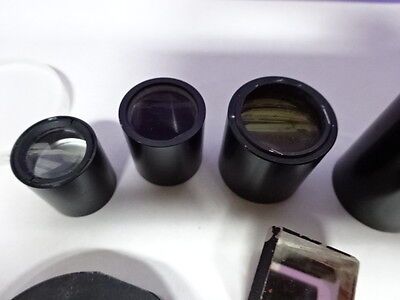 LOT OPTICS LENSES FILTERS COATED LENS OPTICAL SET OPTICS AS PICTURED &AB-42