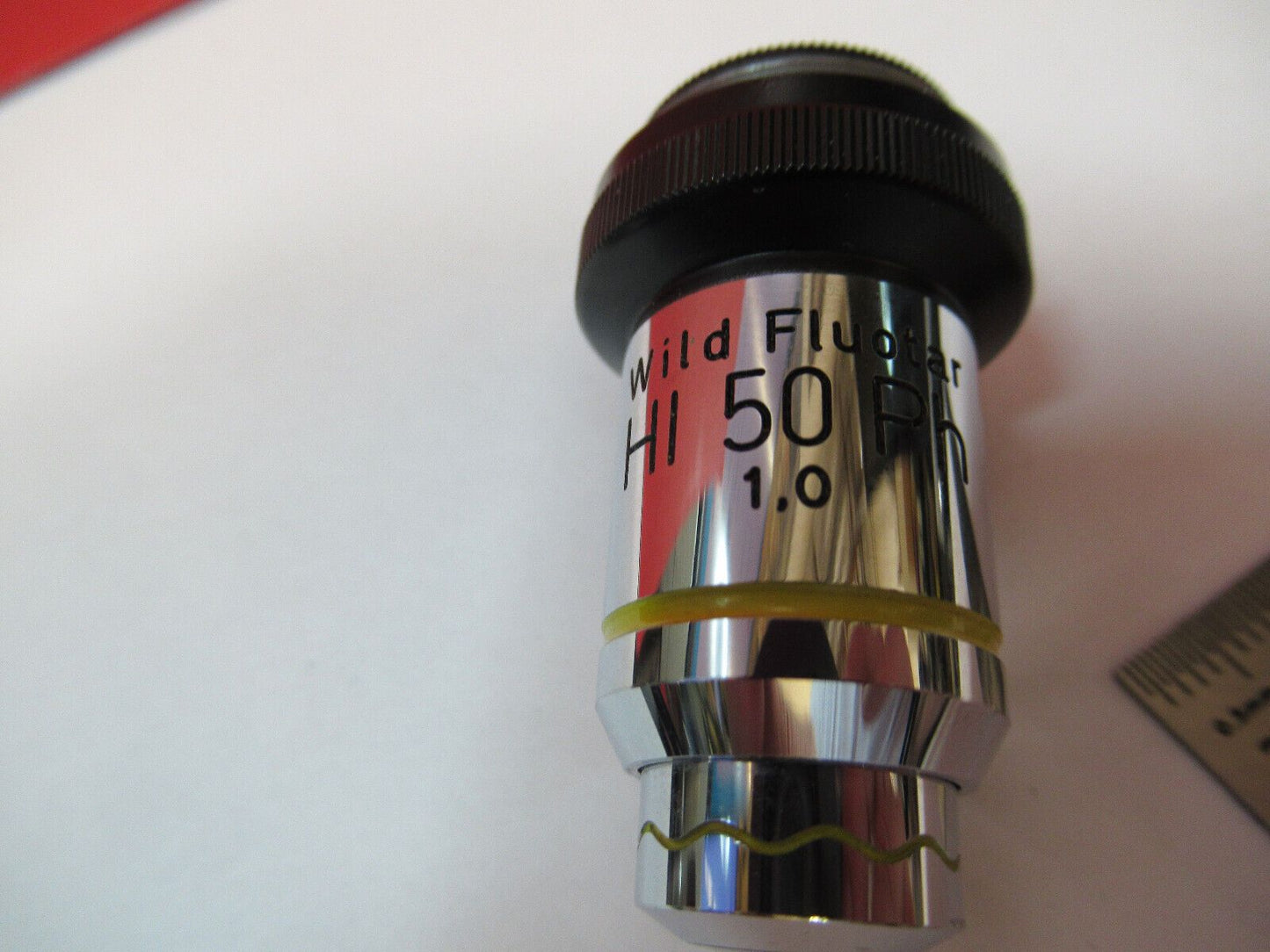 WILD SWISS OBJECTIVE PHASE 50X LENS PH FLUOTAR MICROSCOPE PART OPTICS Y6-B-32