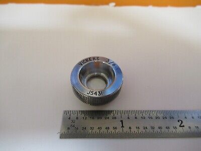 VICKERS UK ENGLAND OBJECTIVE 3X OPTICS MICROSCOPE PART AS PICTURED #1E-C-11