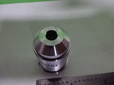 MICROSCOPE PART OBJECTIVE LEITZ WETZLAR GERMANY 10X OPTICS AS IS B#4-DT-A-2