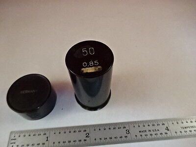 EMPTY ANTIQUE MICROSCOPE OBJECTIVE CONTAINER 50 GERMANY AS IS #K8-C-05