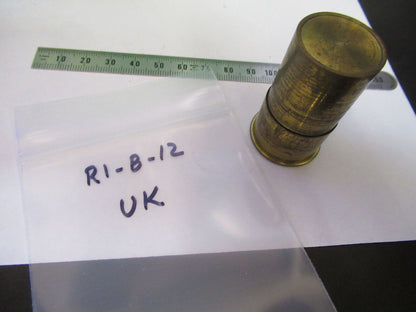 ANTIQUE BRASS RARE LONDON OBJECTIVE MICROSCOPE PART AS PICTURED #R1-B-12