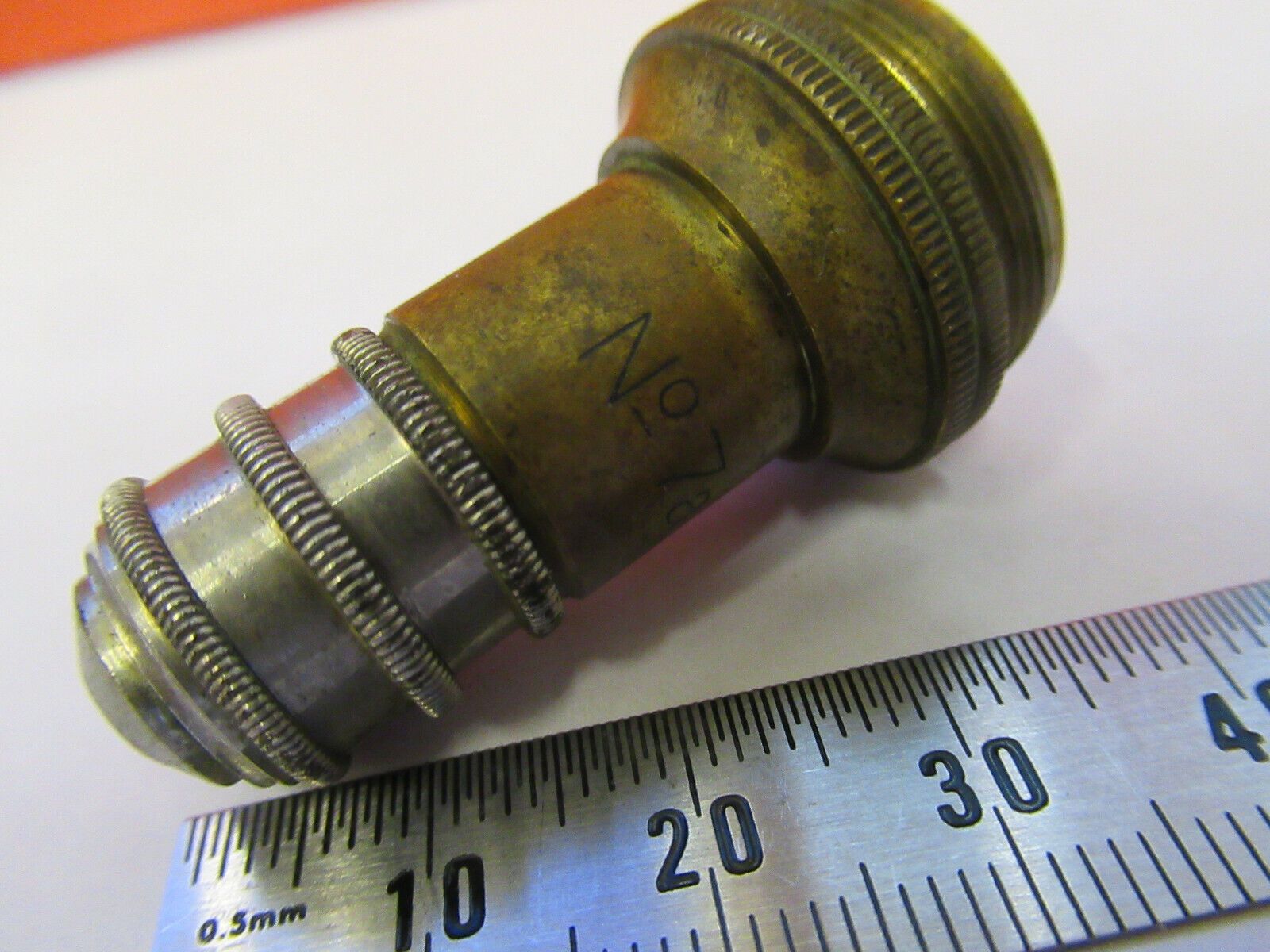 Reichert Austria Brass Microscope Objective No. 7a