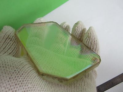 FOR PARTS optical truncated thick glass plate [some scratches] AS IS  BIN#42-04