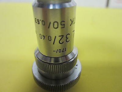 LEITZ WEIRD OBJECTIVE UTK 32X MICROSCOPE OPTICS AS IS BIN#A1-T-87