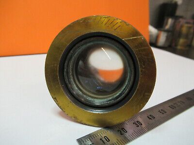 ANTIQUE ZEISS BRASS CONDENSER OPTICS MICROSCOPE PART AS PICTURED &P9-A-106