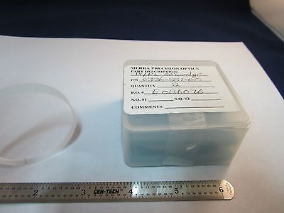 LOT 2 EA OPTICAL FLAT SIERRA PRECISION AS IS LASER OPTICS ii BIN#20